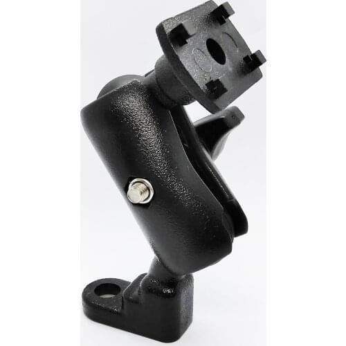 360 Degree Adjustable Rotation Motorcycle Scooter Rear View Mirror Mount with Universal 4 Pin Lock Adapter