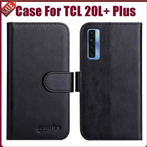 Hot! TCL 20L+ Plus Case 6.67" High Quality 6 Colors Flip Soft Leather Phone Wallet Cover For TCL 20L+ Plus Case Card Solts