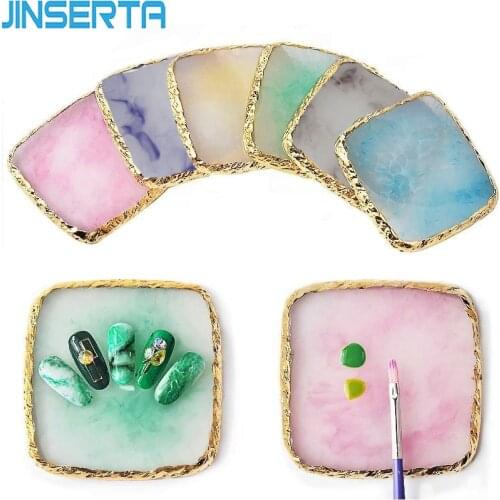 JINSERTA Resin Storage Tray Jewelry Display Plate Necklace Ring Earrings Cosmetic Tray Home Decoration Organizer Shooting Props