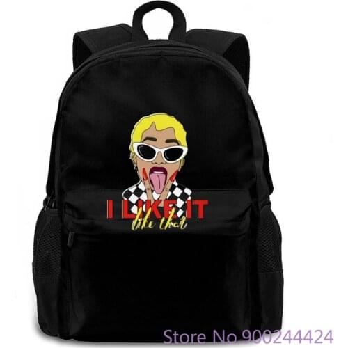 I Like It Like That Cardi B Bad Bunny J Balvin Black Please Me 6 Classical women men backpack laptop travel school adult