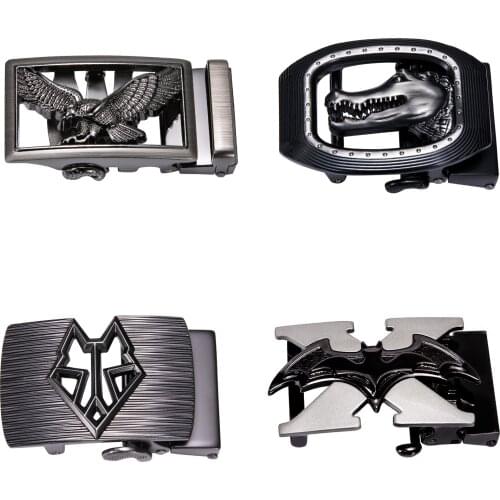 Fashion Cowboy Metal Belt Buckle Eagle Designer Automatic Belts Buckle 3.5cm Ratchet Belt Plaque Slide Buckle Belt Head DiBanGu