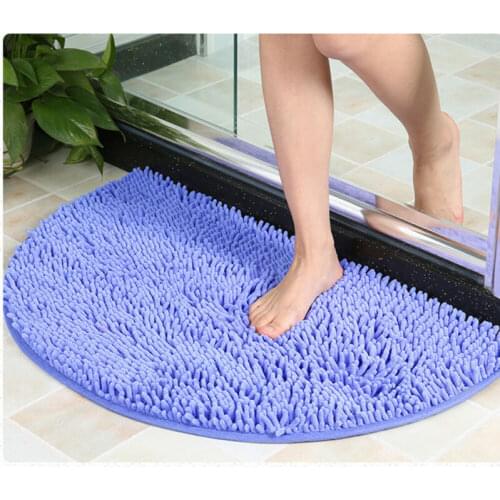 40X60cm Soft Carpet Slip-resistant Bathing Room Rug Floor Door Mat Dirt Barrier Semi Circle Floor Door Cushion Mat Rug