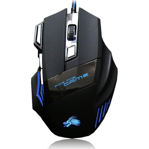 5500DPI USB Wired Game Mouse 3D LED Optical 7 Buttons Pro Gamer Computer Mice For Desktop PC Laptop Adjustable Gaming Mouse 2019