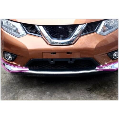 For Nissan X-trail X Trail T32 Rogue 2014 2015 2016 Front Bumper Corner Protector Cover Trim High Quality ABS Chrome Car Sequins