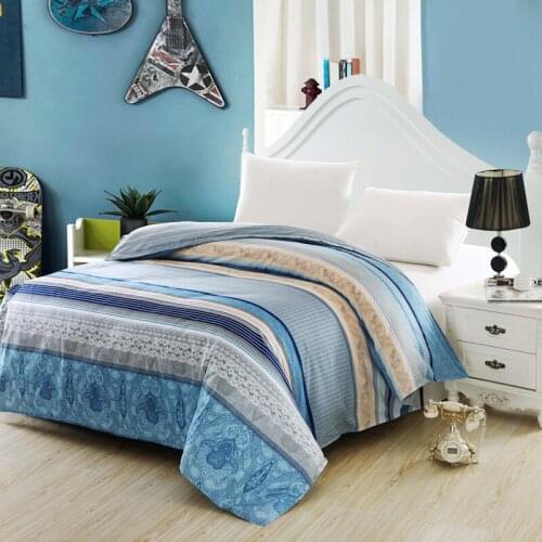 Rainbow blue yellow stripes bedding duvet cover twin full queen King double single size adult boys girls Decorative pattern