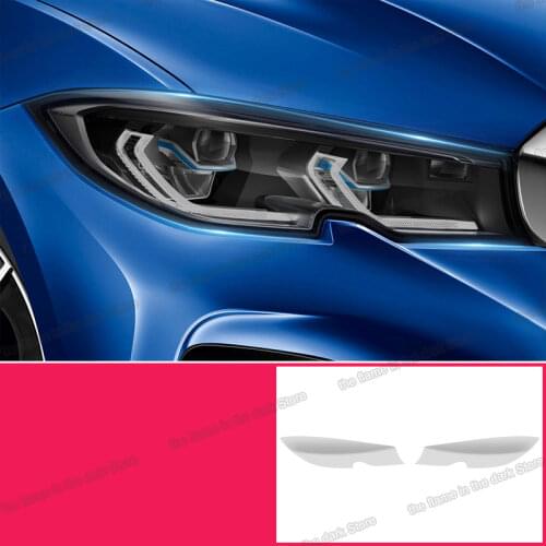 Lsrtw2017 TPU Transparent Black Car Headlight Protective Film for Bmw 3 Series G20 anti-scratch sticker 2019 2020 320 330 325
