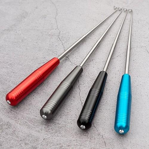 Fishing Hook Remover Stainless Steel Hook Detacher Removal Fishhook Disgorger with Aluminum Handle Fishing Tackle Tool