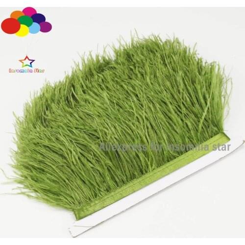 Light Khaki fluffy ostrich feather trimming cloth sideband clothing accessories feathers for crafts