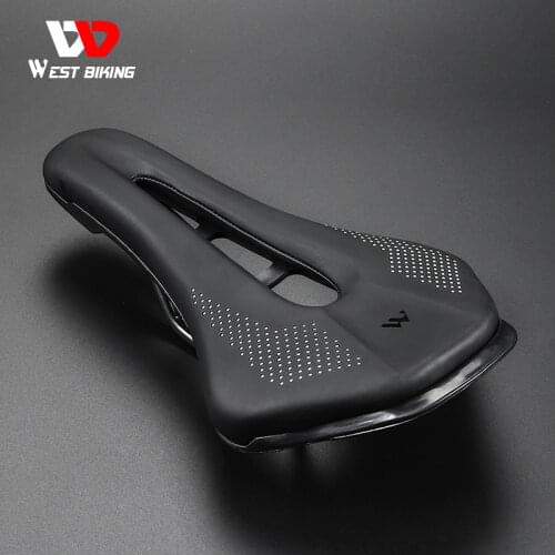 WEST BIKING Road Bike Skidproof Saddle Breathable PU Leather Mountain Cycling Saddle Seat Bicycle Front Seat Mat Cushion