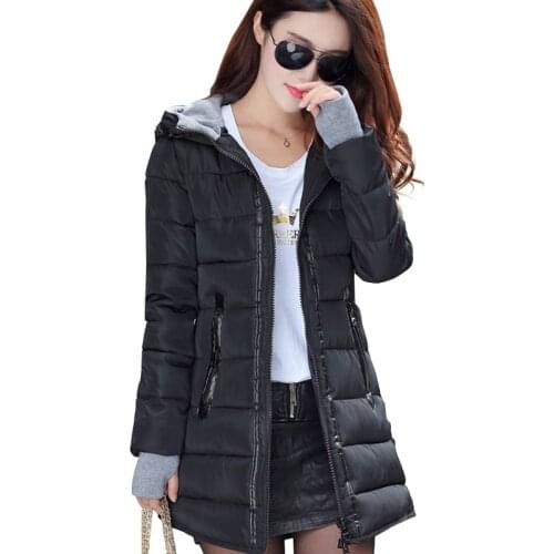 2020 women winter hooded warm coat plus size candy color cotton padded jacket female long parka womens wadded jaqueta feminina