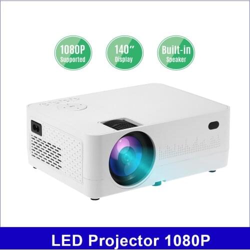 1080P Supported 6500 Lux Home Video Movie Projector Portable Home Theater LED Projector 140 Inch Display Built-in Speaker