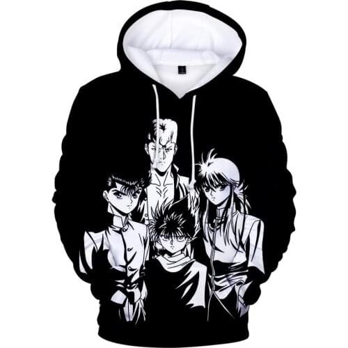 2020 YuYu Hakusho Anime hoodies kids Sweatshirt Round Neck Sweatshirt Fashion Autumn Winter New 3D Full Print Men/Women Clothes