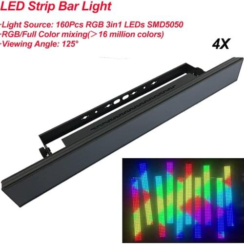 4Pcs/Lot LED Strip Light 5050 SMD RGB 3IN1 Led Strip Bar Lights IP20 Non-Waterproof Professional Stage Dj Disco Shows Equipments