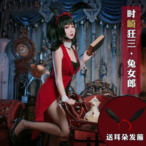 Anime DATE A LIVE Kurumi Tokisaki Sexy Rabbit Uniform Bunny Cosplay Costume Full Set Women Halloween Free shipping 2019 New