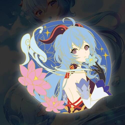 Anime Genshin Impact Ganyu Cosplay Cartoon Costume Props Metal Badge Pin