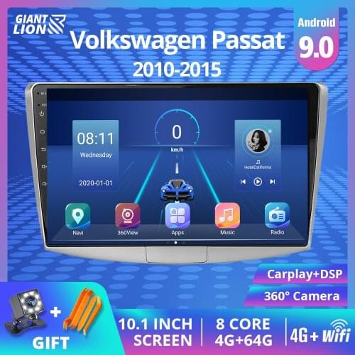 Car Radio Multimedia Player For VW Volkswagen Passat B7 B6/Magotan 2Din Android 9.0 Autoradio GPS Navigation DVR Camera 2din DVD