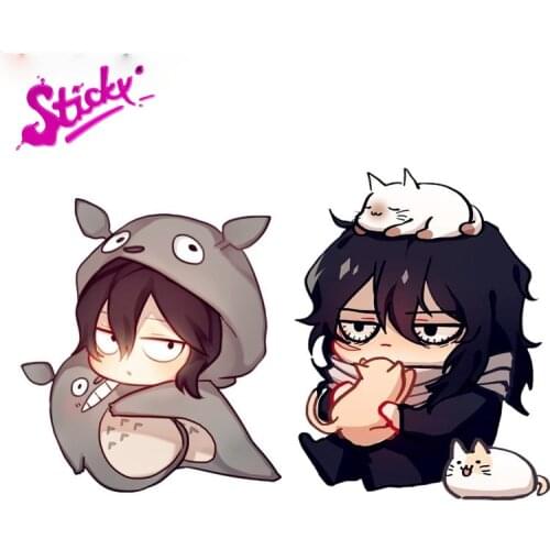 STTICKY Cute My Hero Academia Shota Aizawa Chibi Car Sticker Decal For Bicycle Motorcycle Accessories Laptop Helmet Trunk Wall