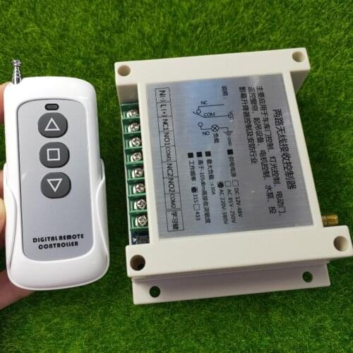 AC 220V 240V 250V 380V 2CH RF Wireless Remote Control High Quality can Support Tubular motor forward and inversion 600m