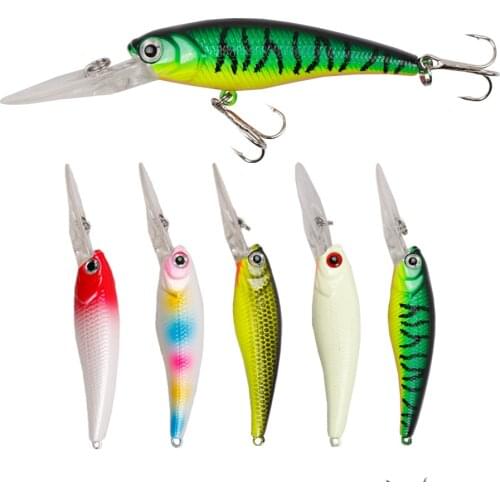 ABS Lmitating Biological Manufacturing Lingual Plate MINNOW Built In Ring Bead Bait 9cm 7g Floating on The Water