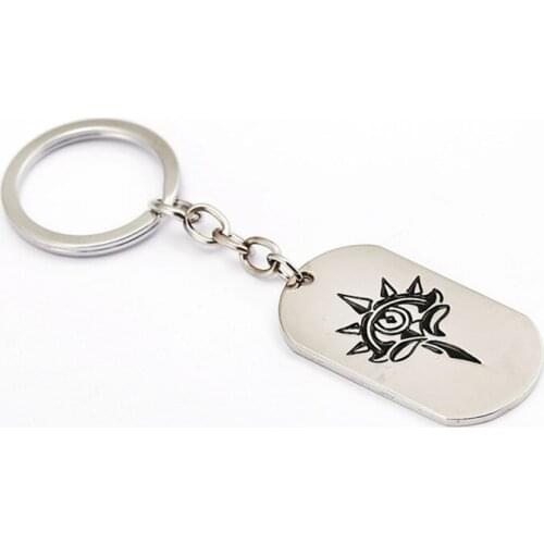 HSIC NieR Automata keychain Ghost PS4 Dog Tag Key Pendant Silver Alloy Key ring Holder Chaveiro For Women Men Jewelry