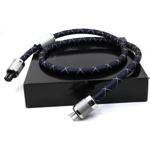 Pure Transmission FI-50 NCF Piezo Ceramic series power cord with EU version Rhodium plated plug