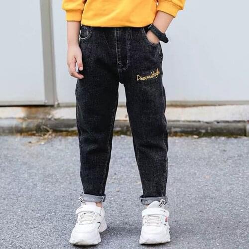 DIIMUU Kids Pants Fashion Classic Jeans Denim Clothing Children Baby Boy Casual Long Trousers