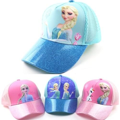 Disney Frozen 2 Elsa Anna Kids Hat Baby Girl Caps Baby Princess Cartoon Cute Baseball Cap Fashion Summer Sun Protection Hat