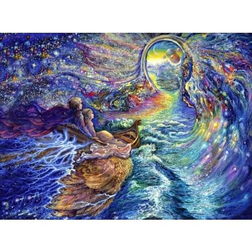 DIY diamond Painting 5D crystal Cross Stitch Decorative diamond embroidery Fantasy couple boat full square Mosaic Rhinestone