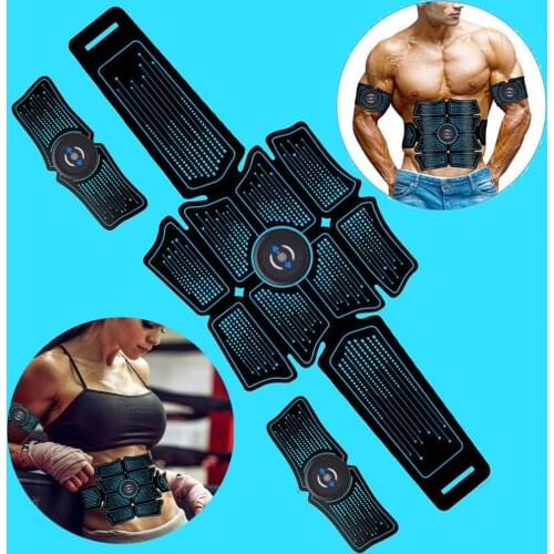 EMS Gym Abdominal Muscle Stimulator Trainer Abs Fitness Equipment Training Gear Muscles Electrostimulator Toner Exercise At Home