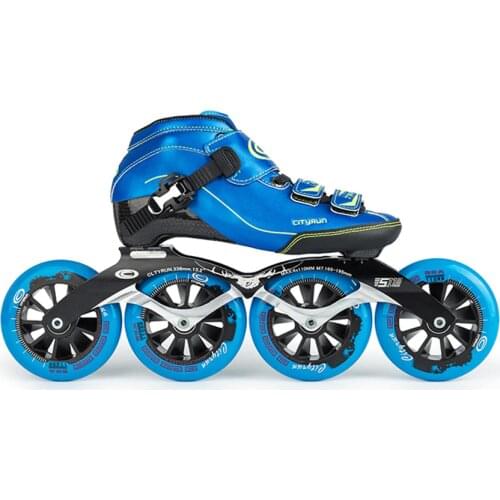 EUR size 32-43 Cityrun Speed Inline Skates Carbon Fiber Competition Skates 4 Wheels Street Racing Skating Patines 3 Colors