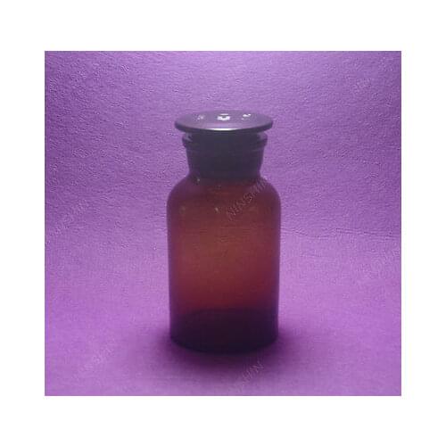 Amber Glass Reagent Bottle,500ML,wide Mouth,Ground Stopper,Lab Glassware