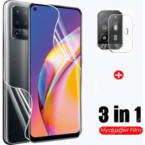 3 in 1 Hydrogel Film On For Oppo Reno5 F Z Screen Protector For Oppo Reno 5F 5Z 5 Lite Pro Plus 5G Protective Film Not Glass