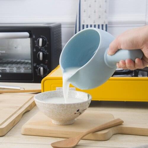 Baby Food Single Handle Small Milk Pot Ceramic Noodle Rice Noodles Sugar Water Milk Hot Pot