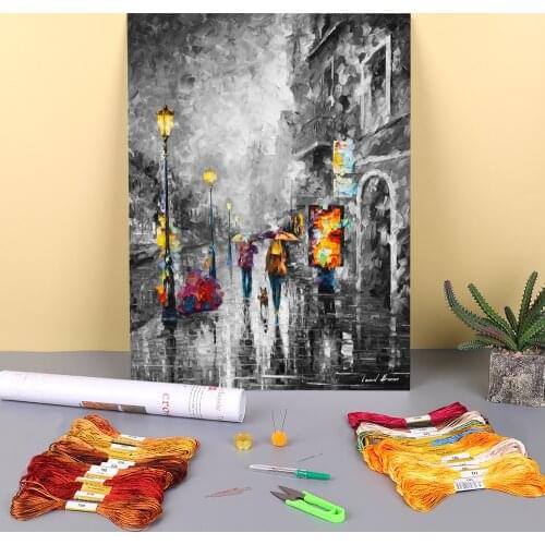 Melody Passion Printed Canvas 11CT Cross Stitch DIY Embroidery Kit DMC Threads Sewing Handiwork Painting Knitting Needle Gift