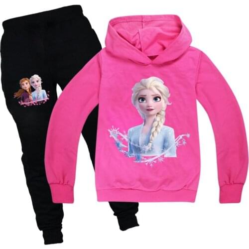 Disney Cotton Baby Girls Frozen Clothes Cartoon Elsa Clothing Set 2pcs Kids Clothes Set Spring Autumn Toddler Kids Clothes