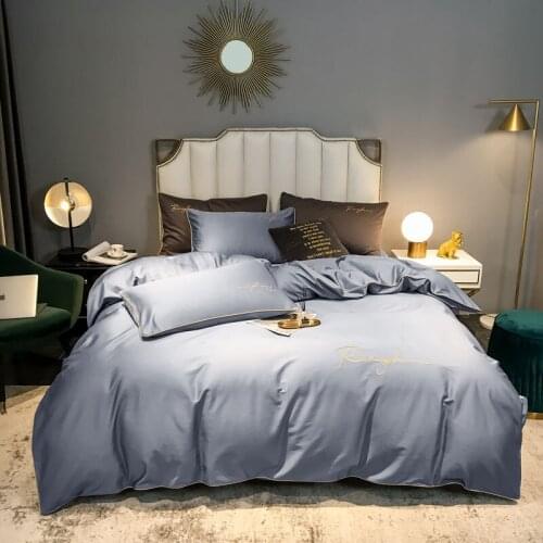 60s 3/4 pcs duve SET Home bedding set soft yarn dyed duvet cover set pillowcase sheet set queen king size comforter case set