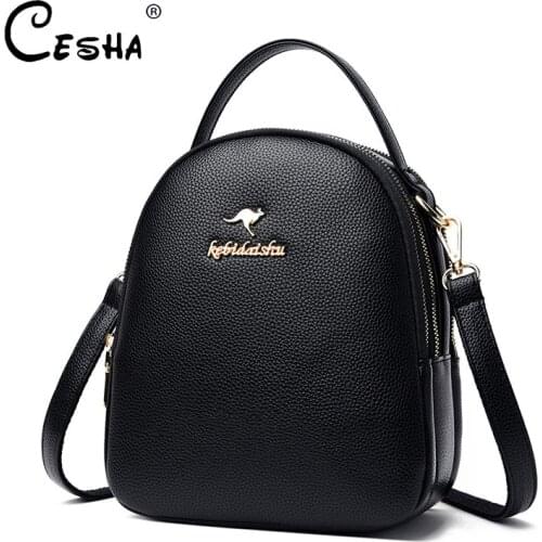 Fashion 3 layers Women Small Handbag High Quality Durable Soft Leather Shoulder Bag Back Pack Girls Leisure Messenger Bag SAC