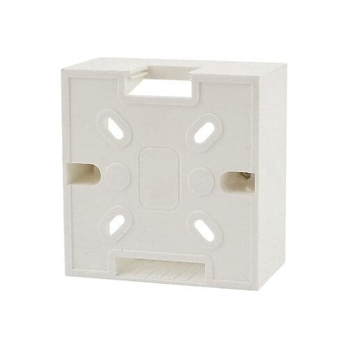 White PVC Single Gang Wall Switch Pattress Back Box 86mm x 86mm x 32mm