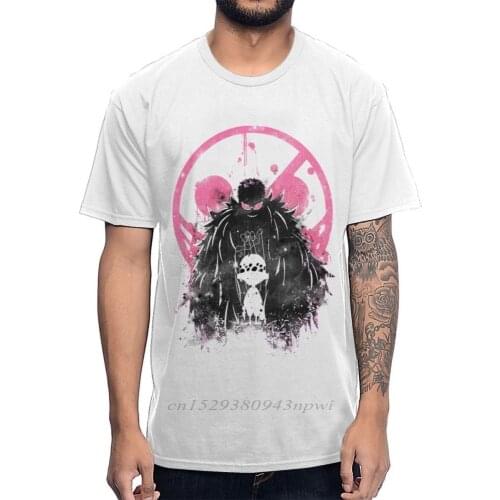 2020 New One Piece T Shirt Donquixote Doflamingo Trafalgar Law Art T-shirt Unisex Short Sleeve Unique Design Tee Shirt