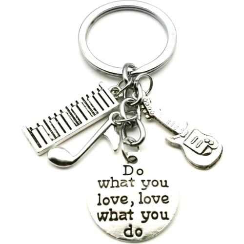 New Piano Teacher Keychain, Music Keychain, Pianist Gift, Notes, Guitar Accessories, Handmade Jewelry, Whatever You Want