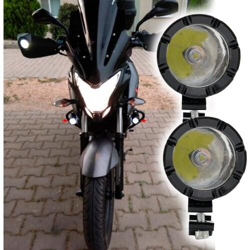 New Motorcycle LED Headlight Spotlight Super Bright White Moto Motorbike Fog Driving Passing Spot Lights