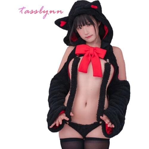 Original Design Gift Meow Cosplay Rabbit Bear Cat Set Cosplay Costume Lingerie Sexy Halloween Costumes for Women Adult