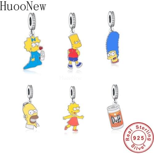 Fit Original Pandora Charm Bracelet 925 Sterling Silver Cartoon Strange Family Member Dangle Charms Beads for Women Man Berloque