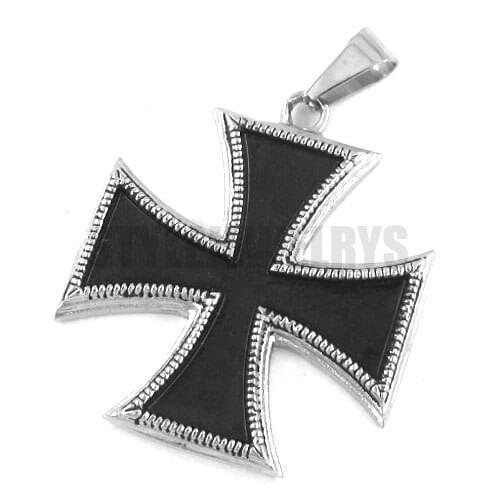 Wholesale German Army Iron Cross Pendant Stainless Steel Jewelry Classic Black 1914 World War I Cross Biker Men Pendant SWP0299