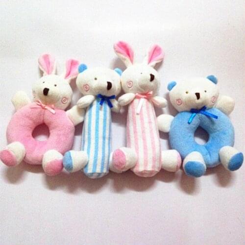 Newborn Cartoon Baby Boy Girl Rattles Infant Animal Hand Bell Kid Plush Toy Development Gifts Toddler Baby Toys 0-2Years