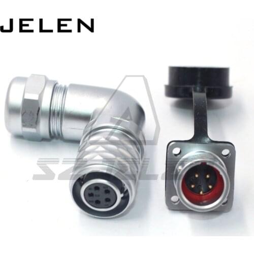 SF1214S/SF1312P WEIPU Connector 5pin plug(female) and socket(male) electrical round power cable waterproof connector IP67