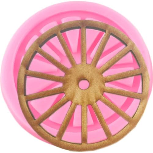 Wagon Wheel Silicone Molds Baby Birthday Cupcake Topper Fondant Cake Decorating Tools Cookie Candy Resin Clay Chocolate Moulds