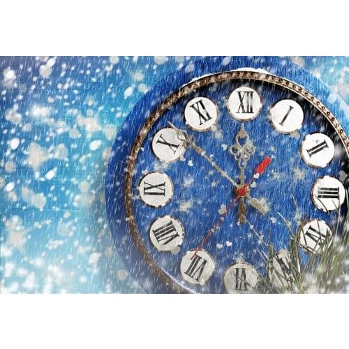 Happy New Year clock background backdrops vinyl Valentines Day photography backdrop for photo studio kits accessories lv-2086