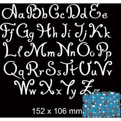 Cutting Dies Letter New Metal Stencils DIY Scrap Booking Paper Cards Making Decoration 152*106mm