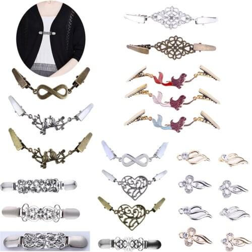 Cardigan Clip Sweater Shawl Clips Keeper Collar Duck-mouth Metal Clip Holder Garters Accessories Jewelry Gift DIY